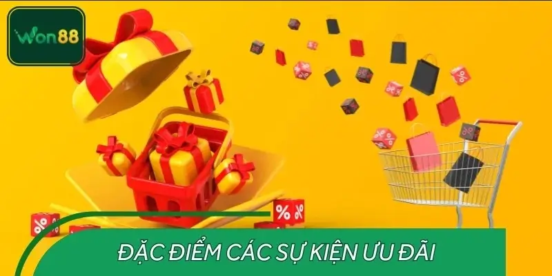 Đặc điểm các sự kiện ưu đãi tại web WON88