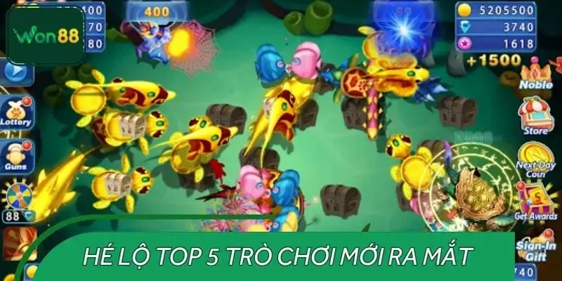 Hé lộ top 5 trò chơi mới ra mắt tại nền tảng WON88