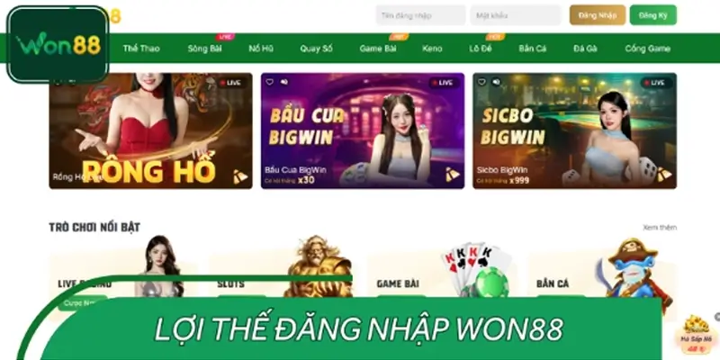 Lý do bạn nên đăng nhập WON88 trước khi tham gia giải trí