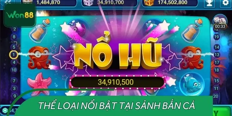 Thể loại nổi bật tại sảnh bắn cá
