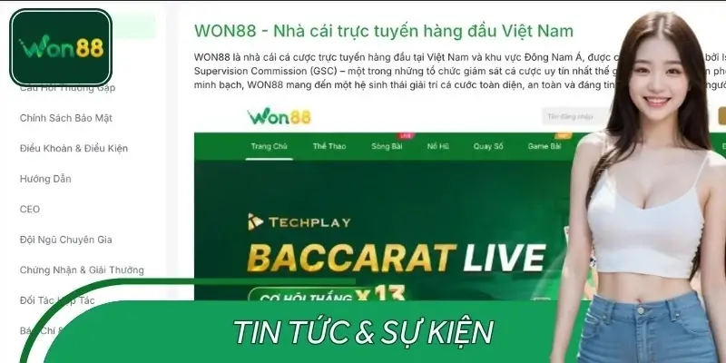 Tin Tức & Sự Kiện Nội Bộ Trang Chủ Won88 - Cập Nhật Liên Tục