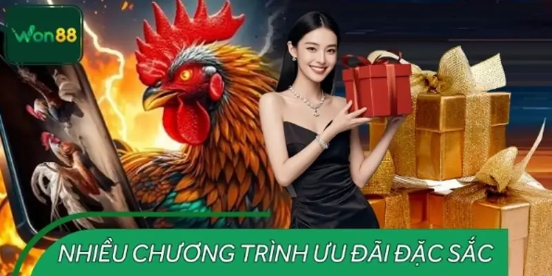 Tổng hợp khuyến mãi đá gà WON88 cực khủng